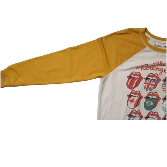 The Rolling Stones Crewneck International Mouth Logo Raglan Lightweight, Size XS - Picture 3 of 9